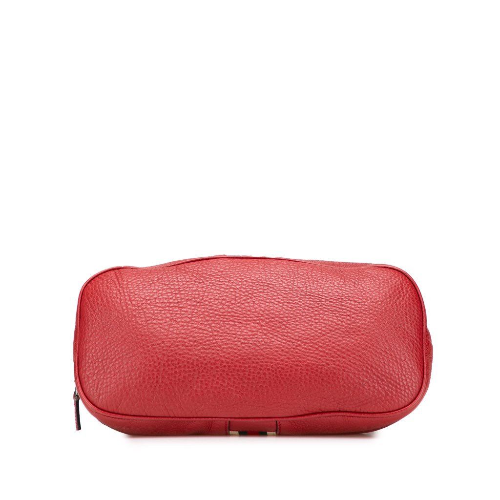 Gucci Medium Leather Web Dome Satchel - Image 6