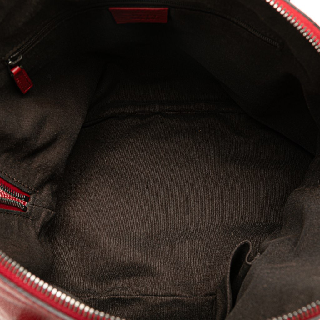 Gucci Medium Leather Web Dome Satchel - 4