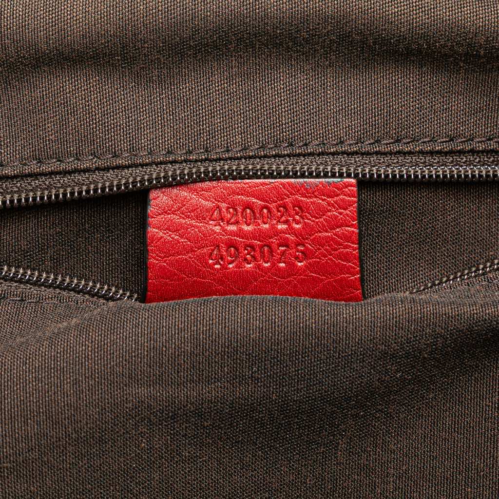 Gucci Medium Leather Web Dome Satchel - Detail 1