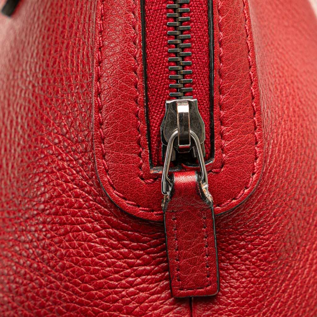 Gucci Medium Leather Web Dome Satchel - Image 10