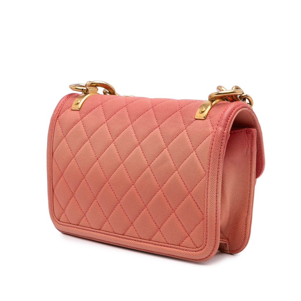Chanel Small Quilted Caviar Sunset On The Sea Flap - Back view