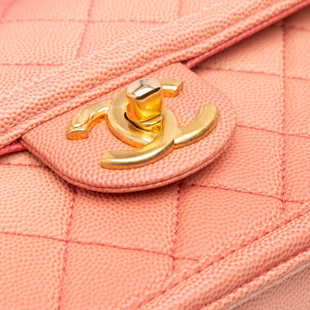 Chanel Small Quilted Caviar Sunset On The Sea Flap - Side view