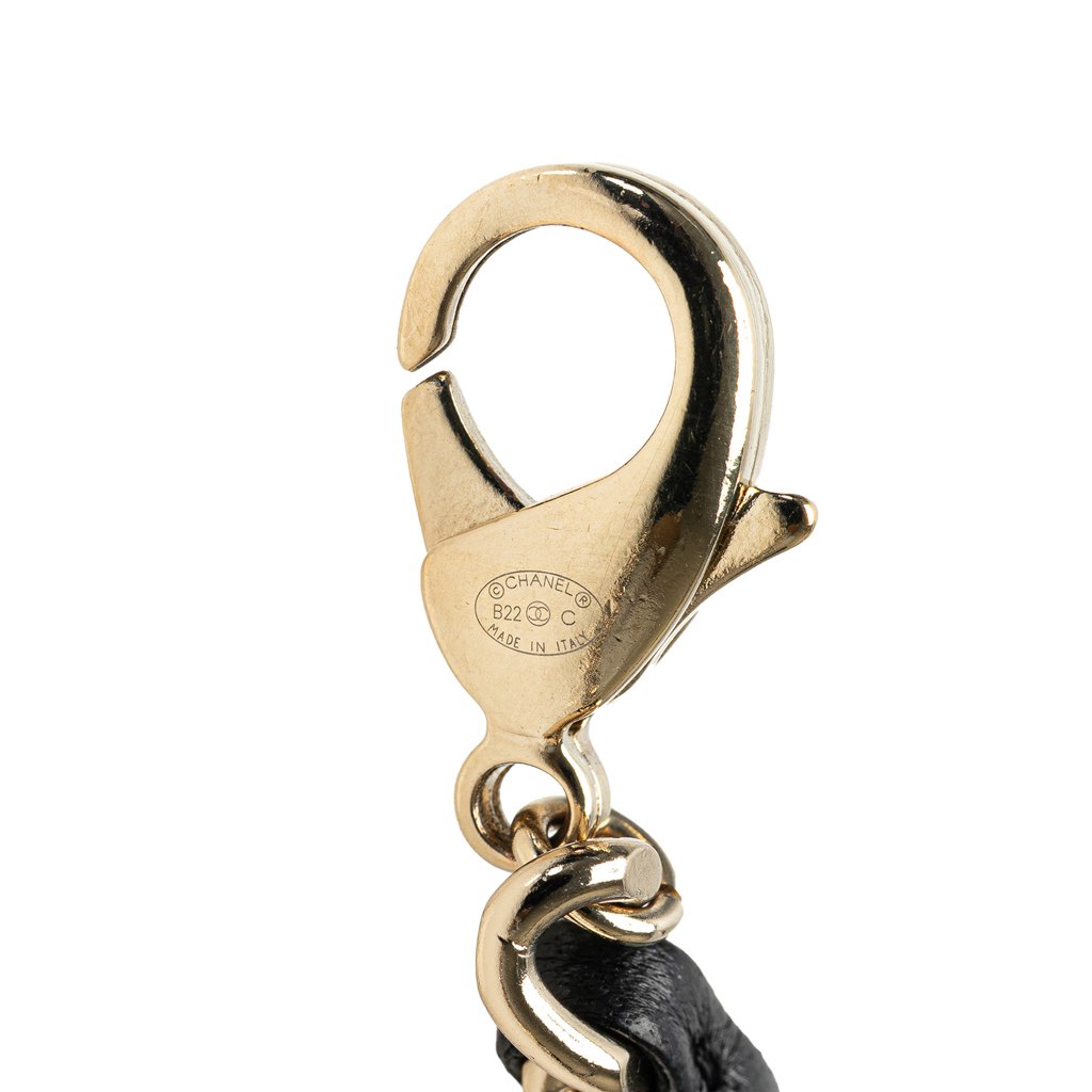 Chanel Gold Plated CC Pearl Leather Woven Triple Chain Belt - 2