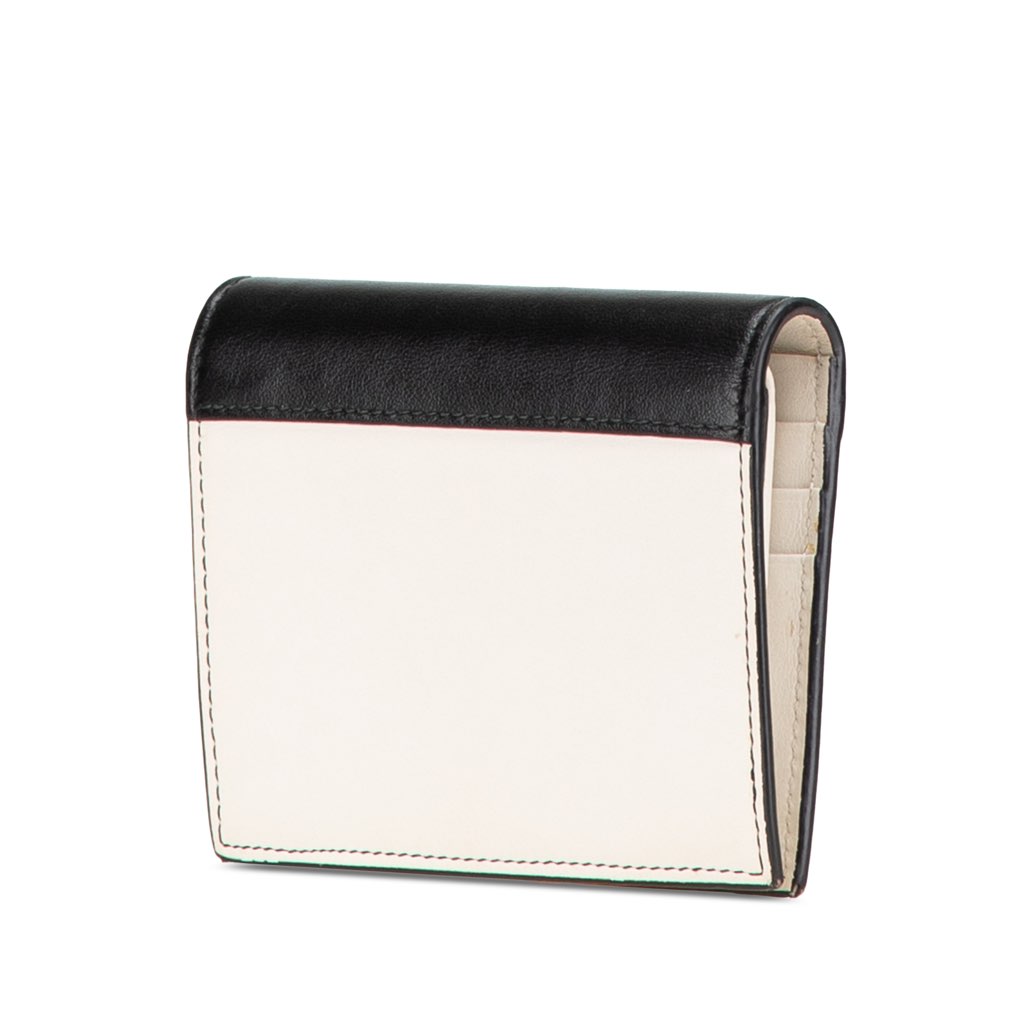 Prada Bicolor Leather Bifold Compact Wallet - 2