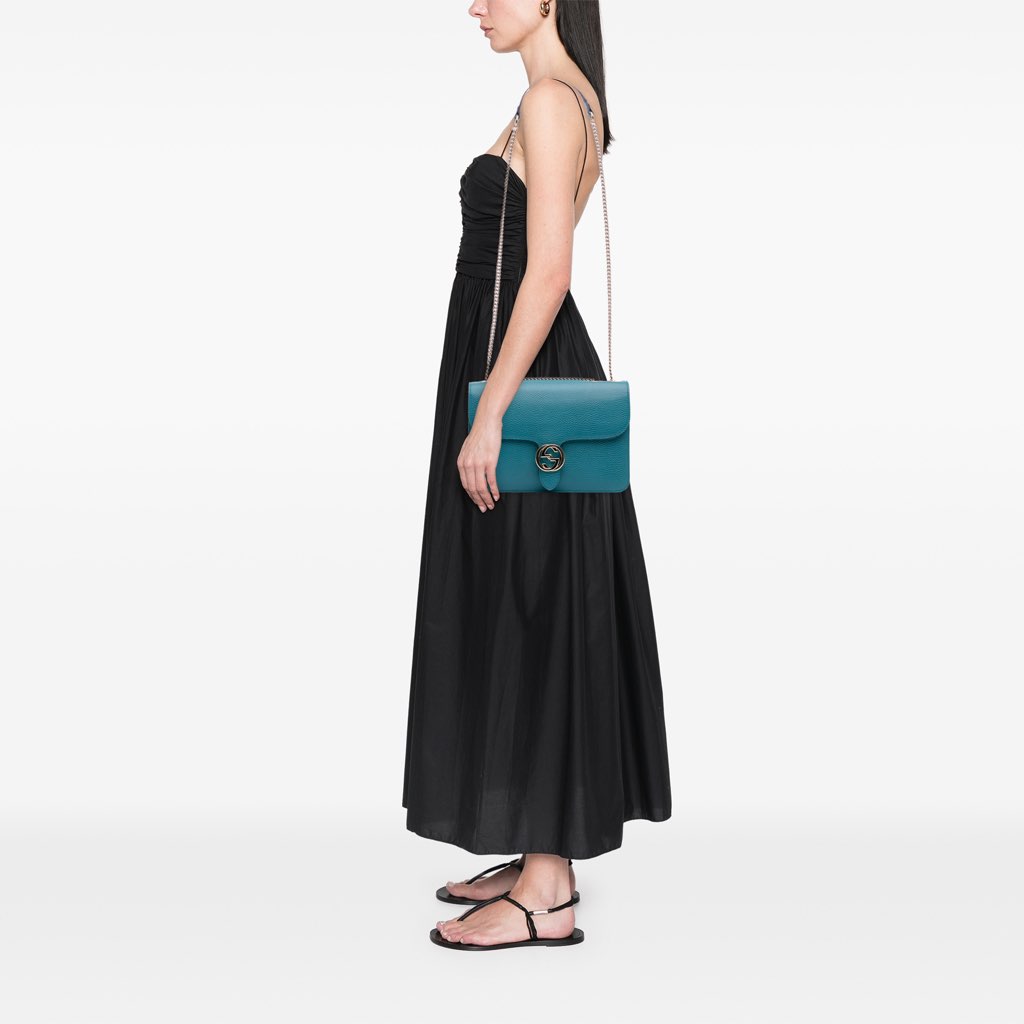 Gucci Medium Dollar Calfskin Interlocking G Crossbody - Image 13