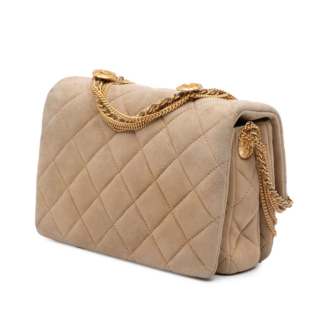 Chanel Mini Quilted Velvet Precious Buttons Chain Flap - 2