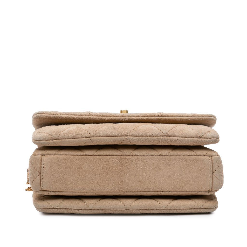 Chanel Mini Quilted Velvet Precious Buttons Chain Flap - 3