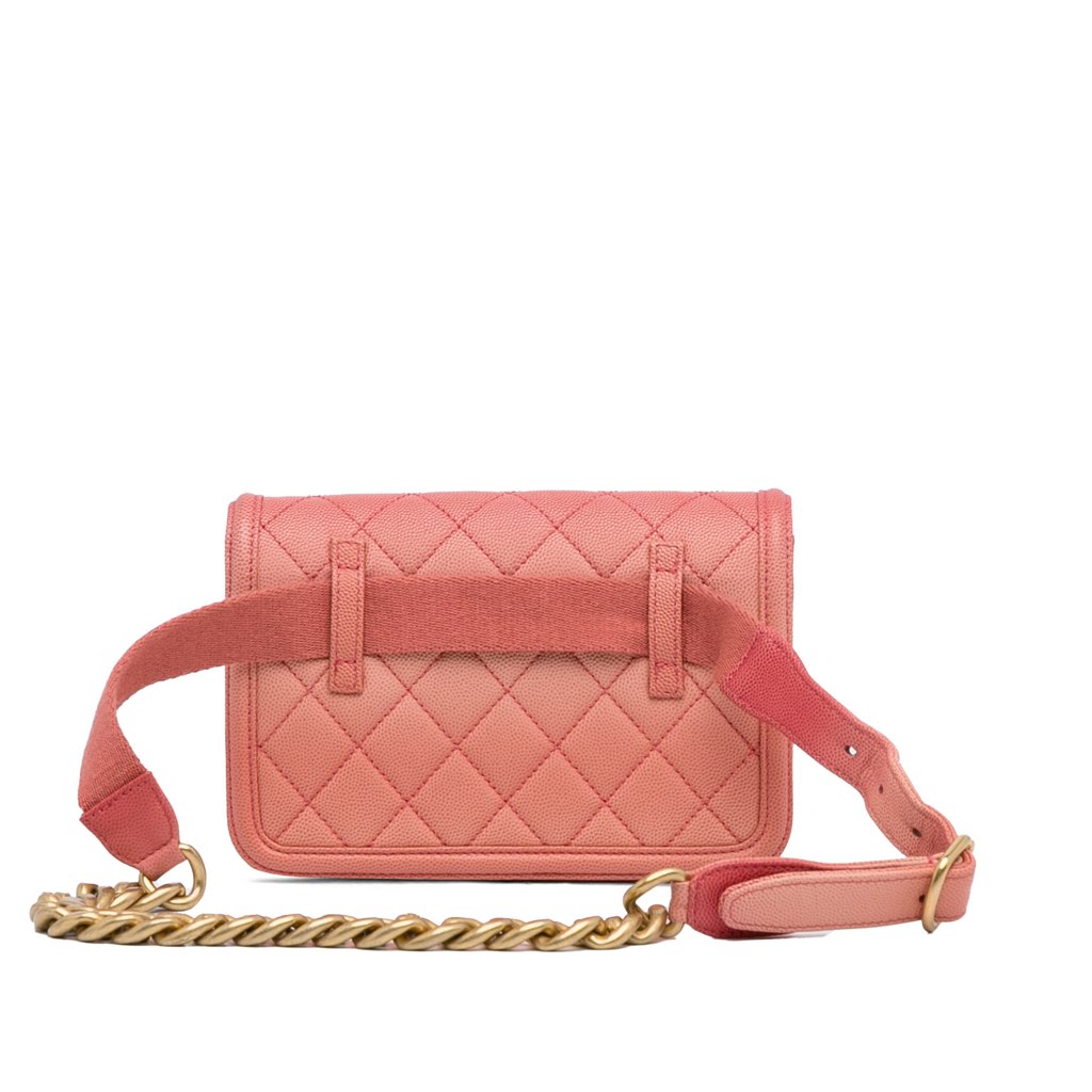 Chanel Caviar Sunset On The Sea Flap Belt Bag - 4