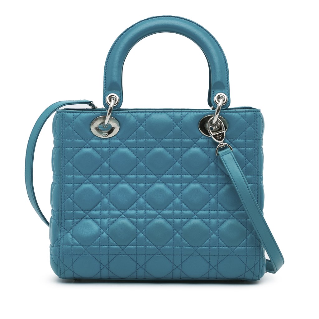 Dior Medium Lambskin Cannage Lady Dior - 3