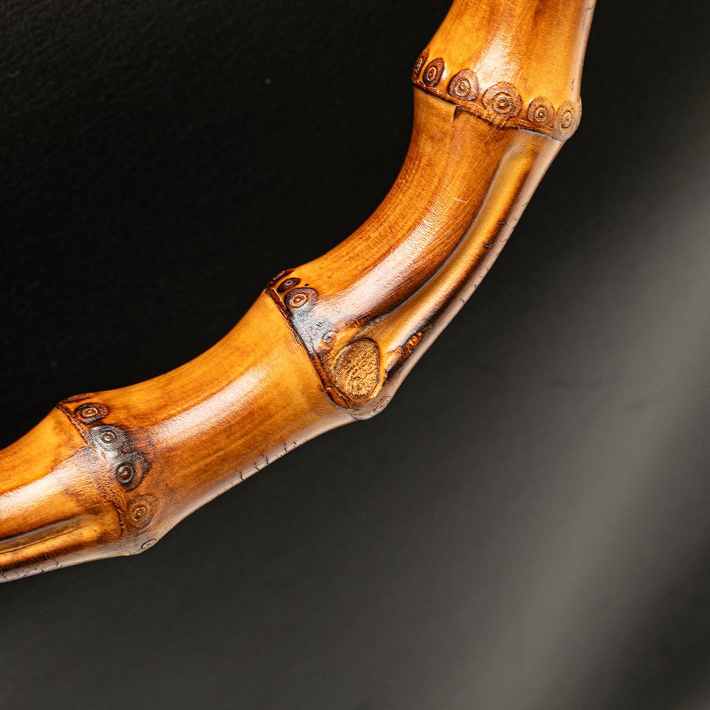 Gucci Medium Leather Bamboo Nymphaea Satchel - Image 12