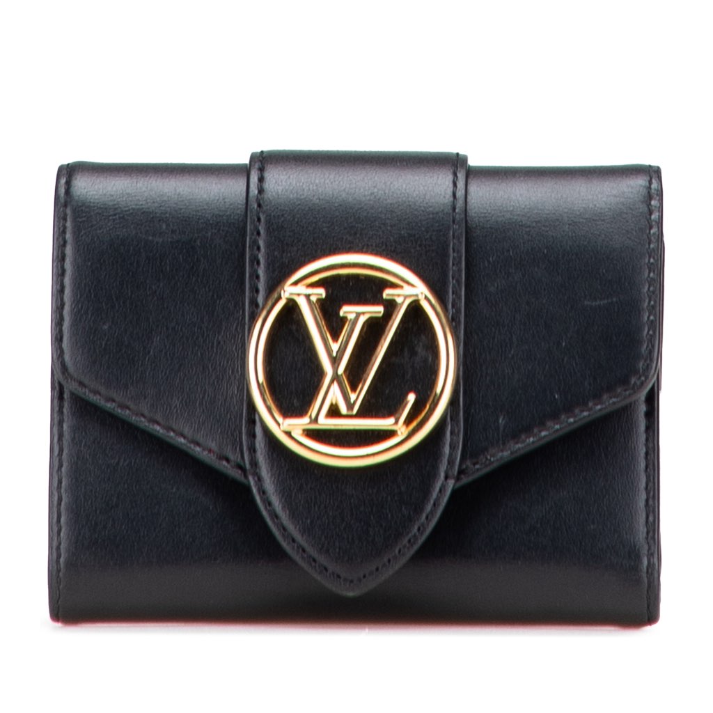 Louis Vuitton Smooth Calfskin LV Pont 9 Compact Wallet