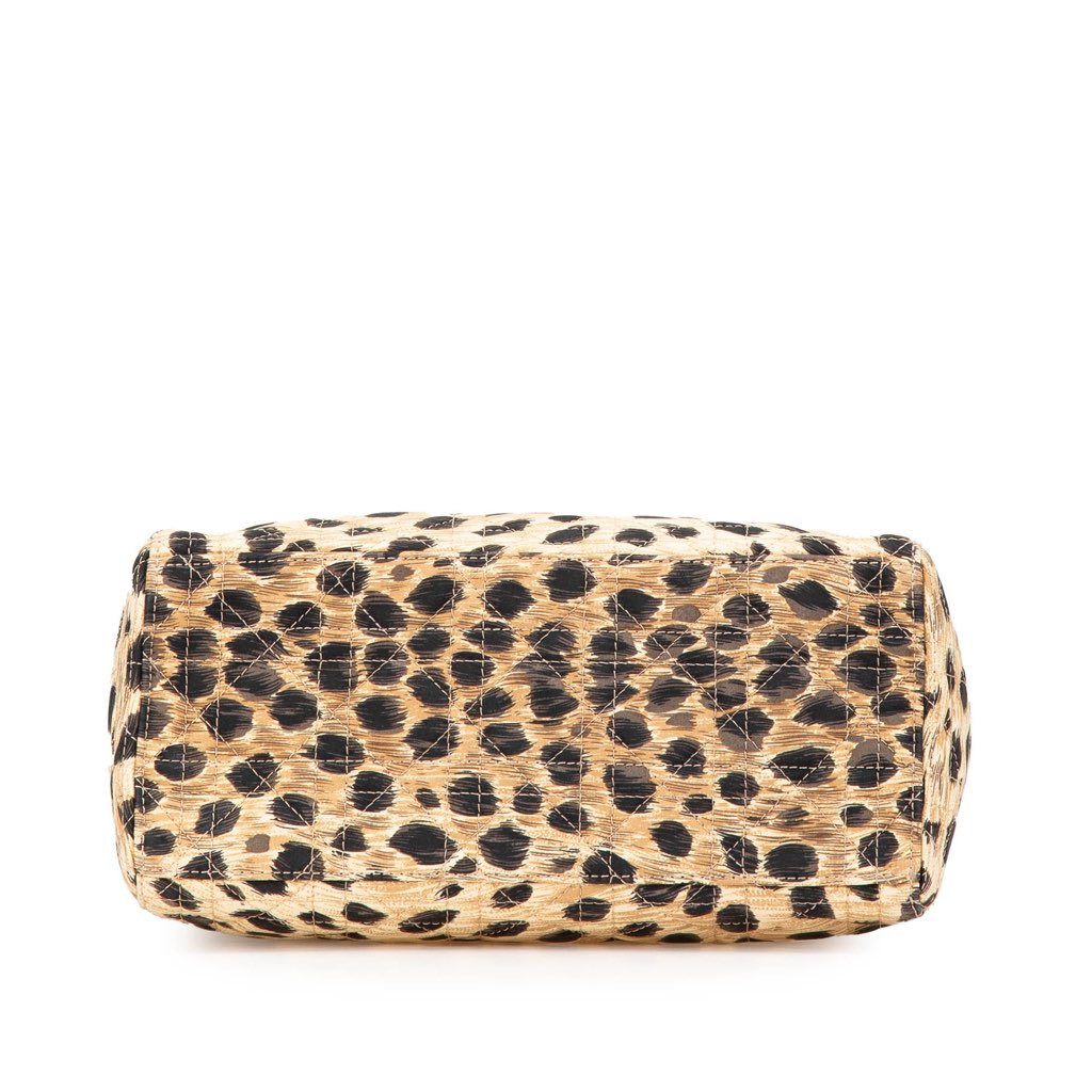 Dior Medium Canvas Cannage Leopard Print Lady Dior - 3
