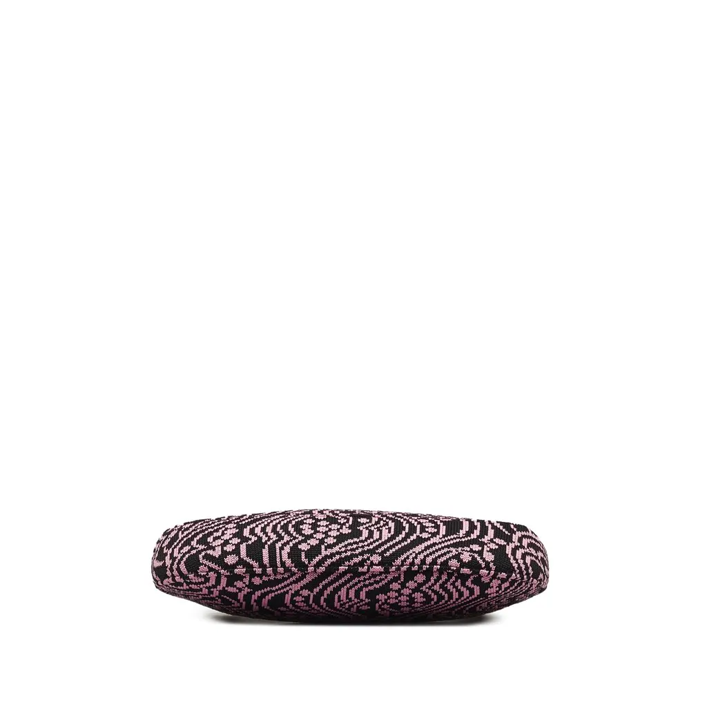 Prada Maglia Jacquard Knit Cleo Bag Pink Jacquard Good - Model View