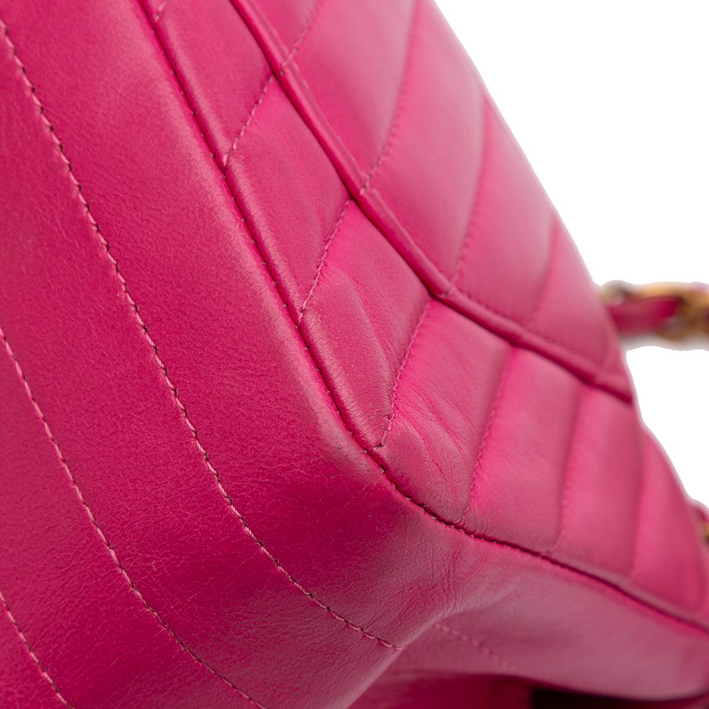 Chanel Mini Rectangular Classic Chevron Lambskin Single Flap - Detail 2