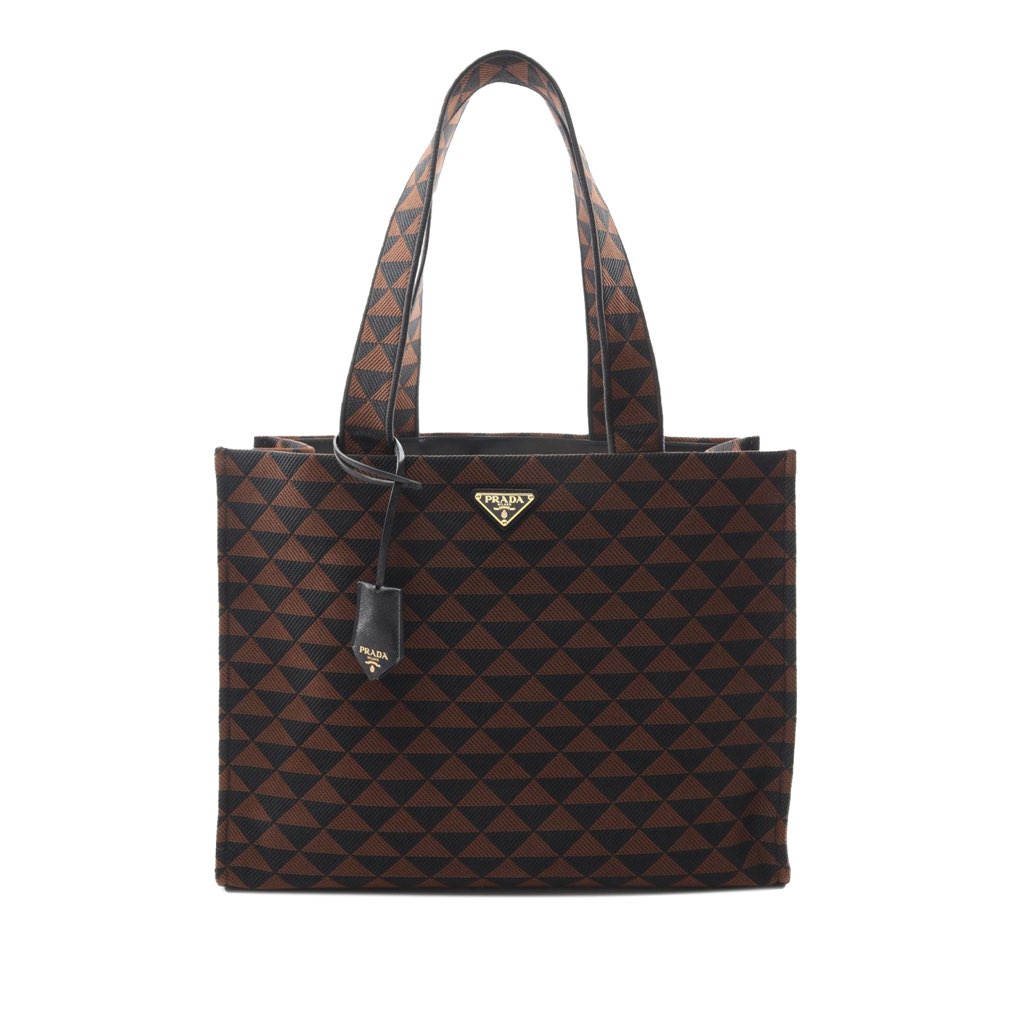Prada Canvas Triangolo Symbole Shopping Tote