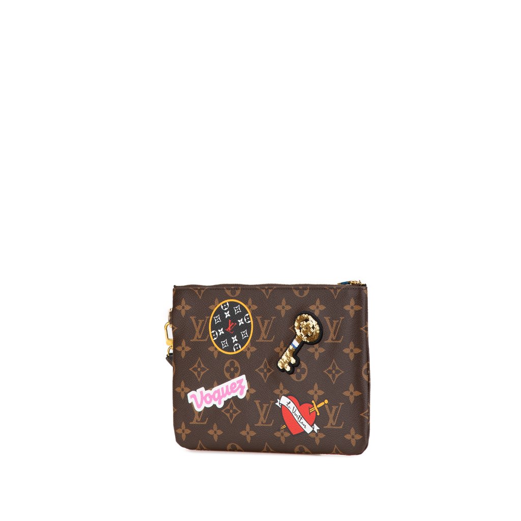 Louis Vuitton Monogram Patches City Pouch - Back view