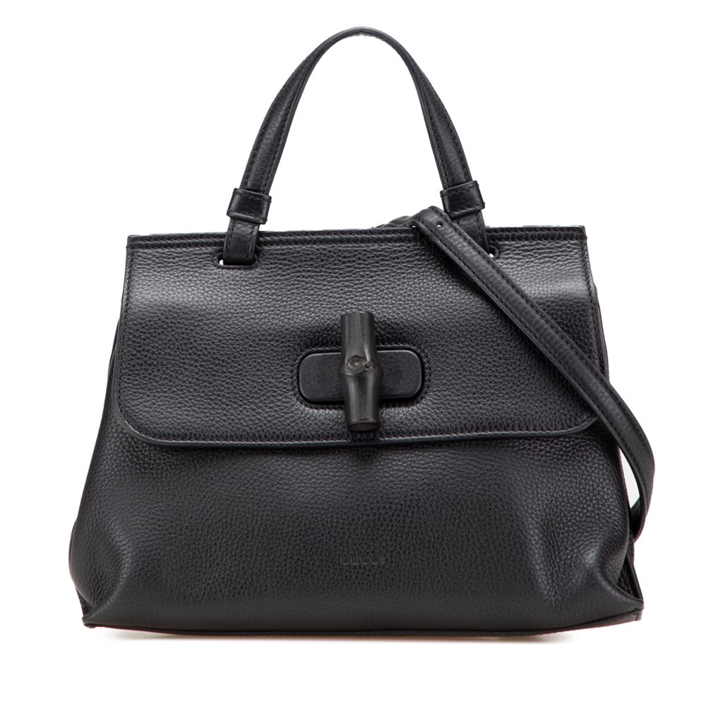Gucci Small Leather Bamboo Daily Satchel