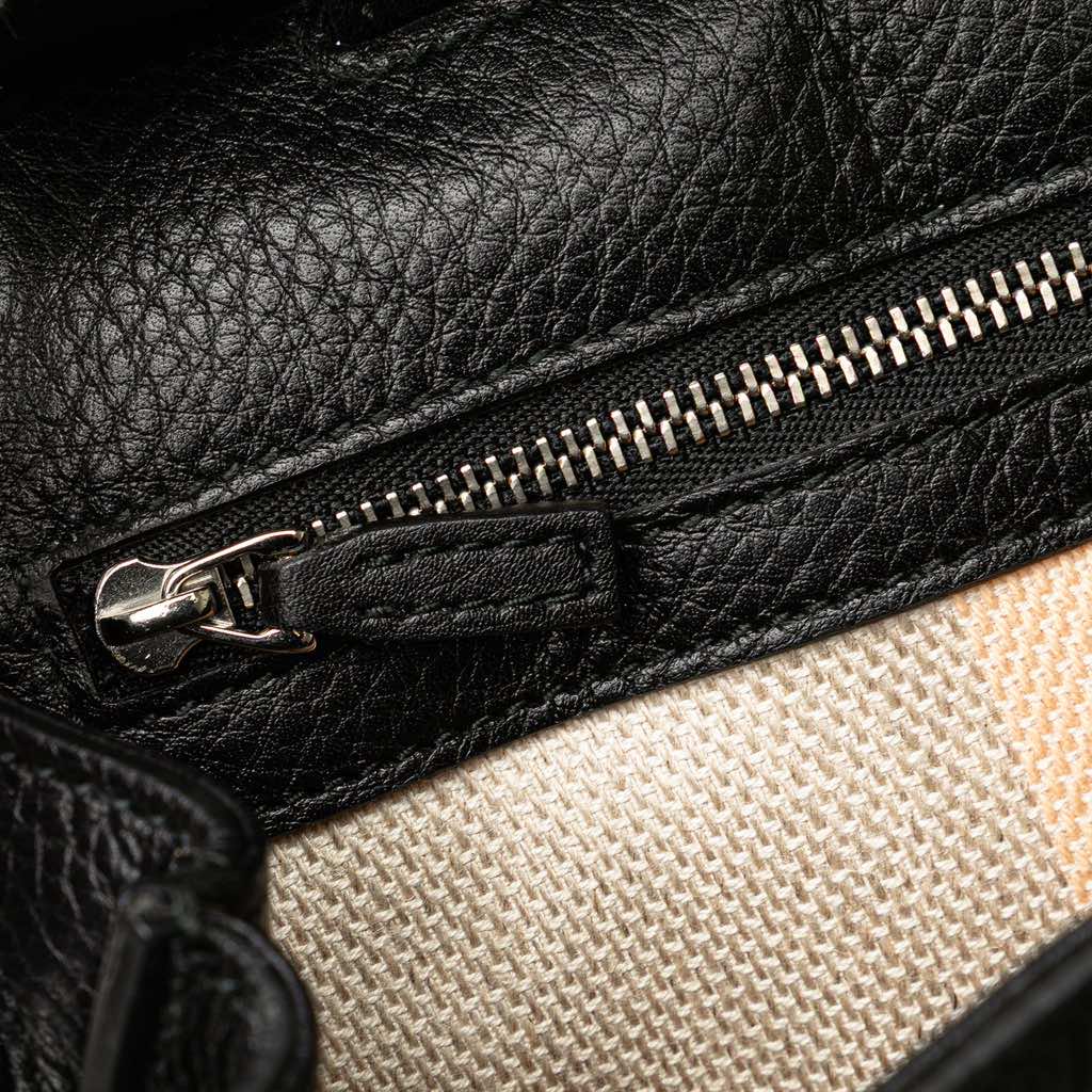 Gucci Small Leather Bamboo Daily Satchel - Image 11