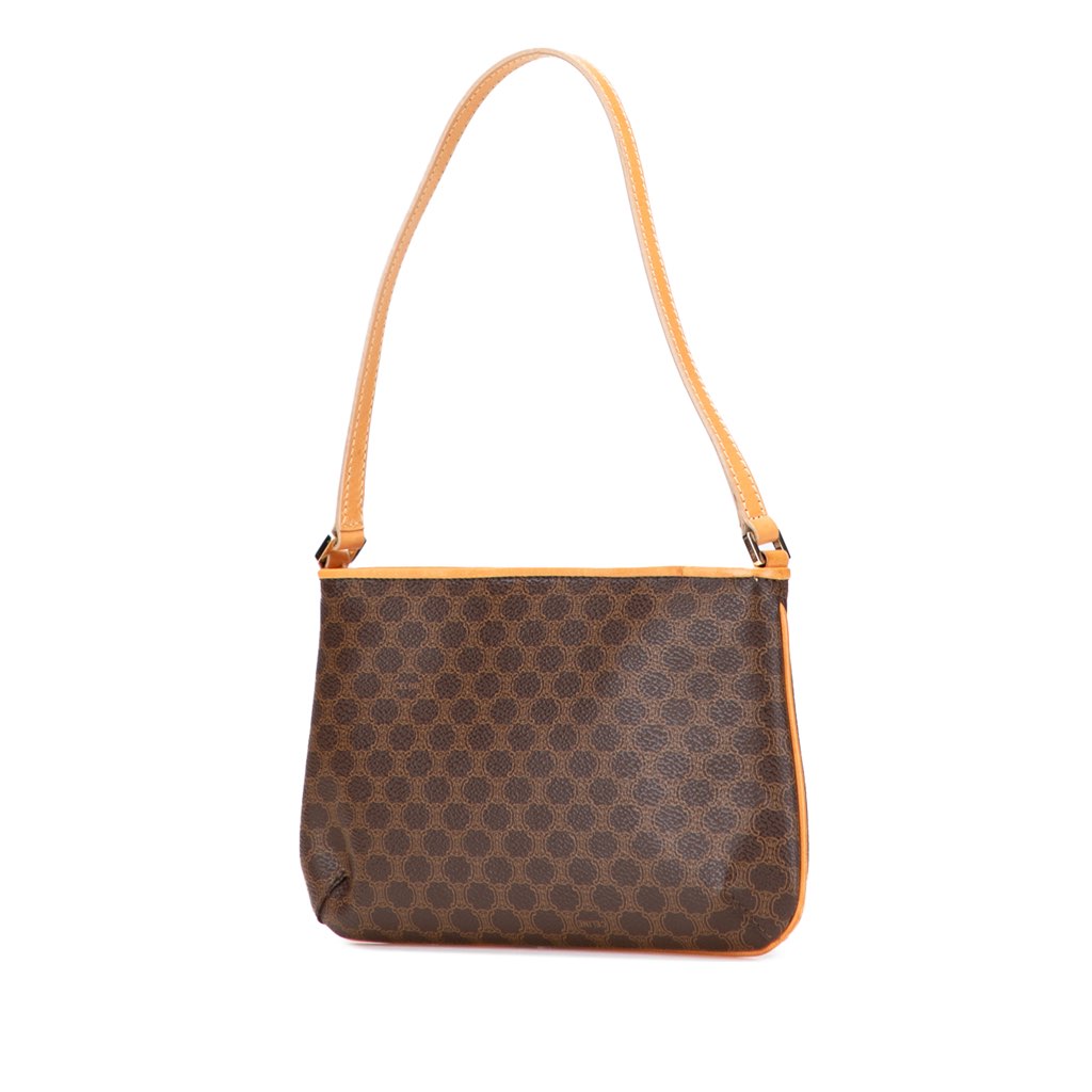 Celine Macadam Coated Canvas Shoulder Bag - 2