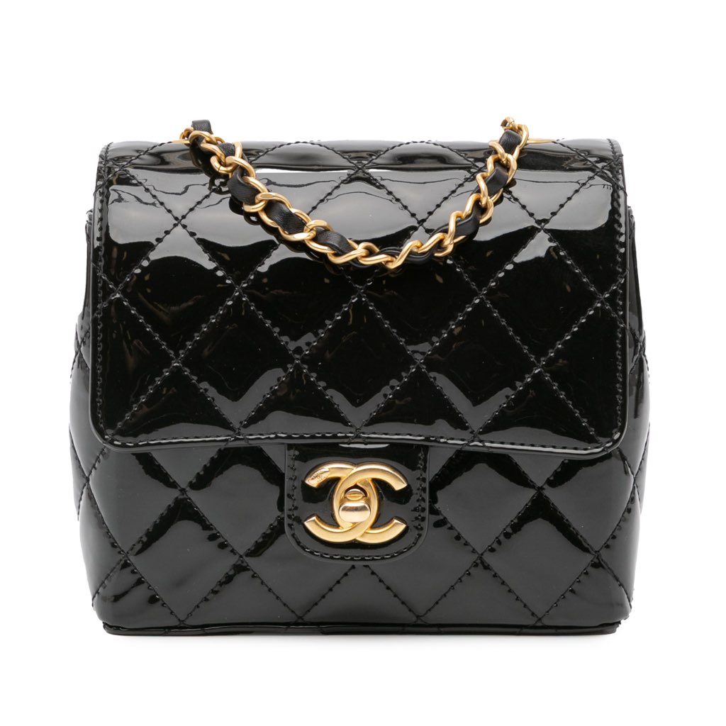 Chanel Mini Square Classic Patent Single Flap