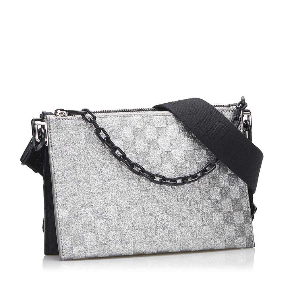 Louis Vuitton Damier Glitter Taurillon In The Loop Trio Pouch - 2