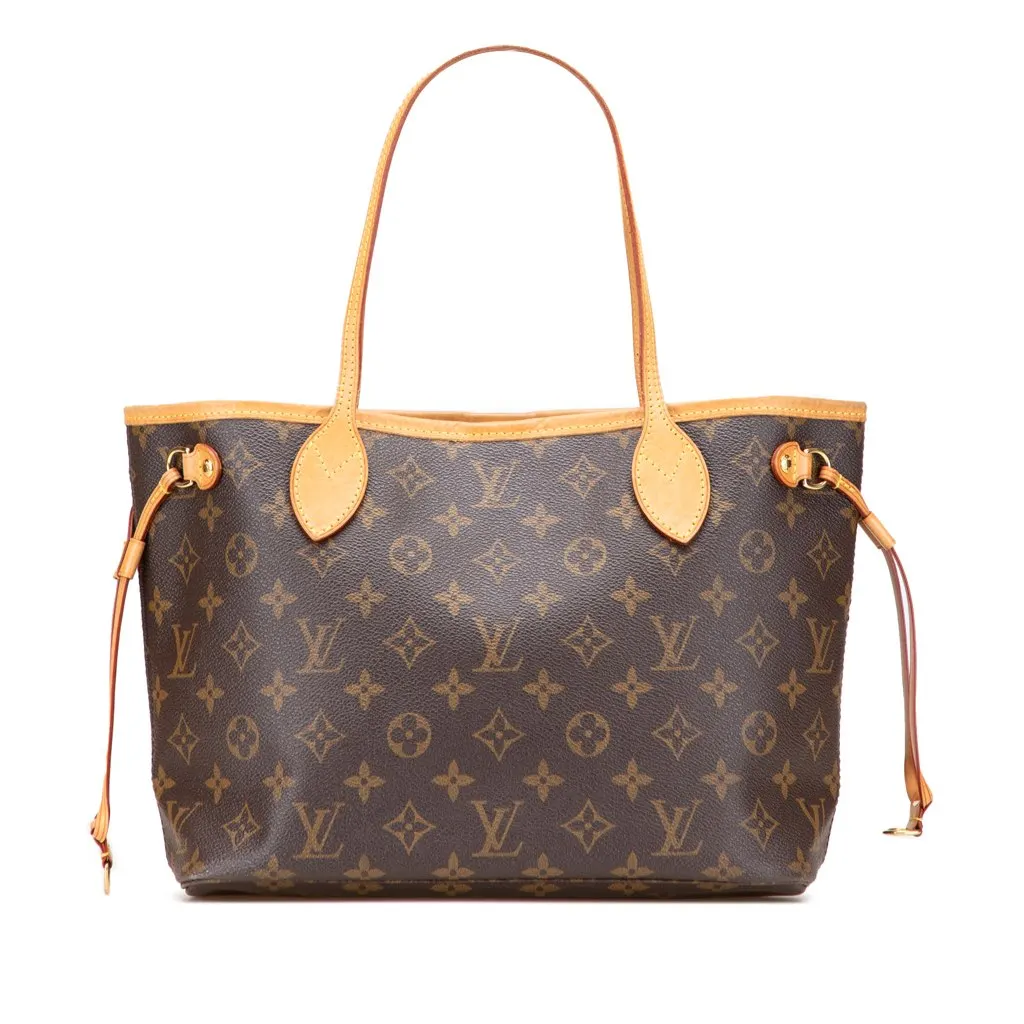 Louis Vuitton Monogram Neverfull PM Brown Canvas Good - Front View