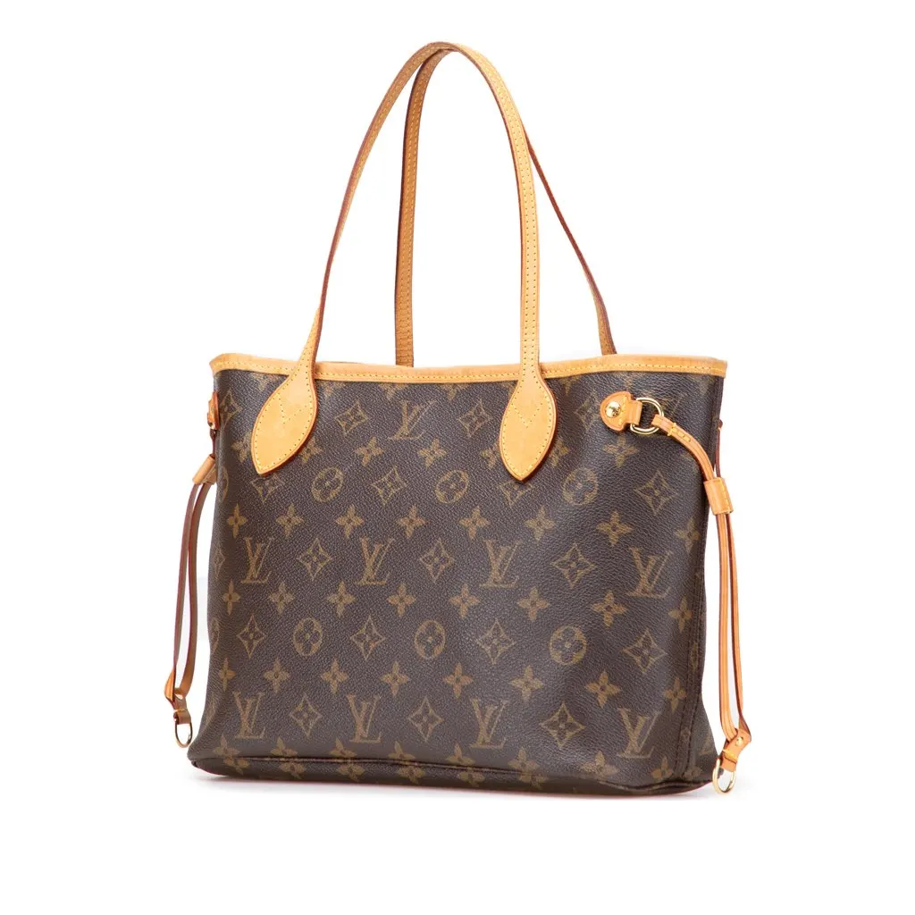 Louis Vuitton Monogram Neverfull PM Brown Canvas Good - Back View