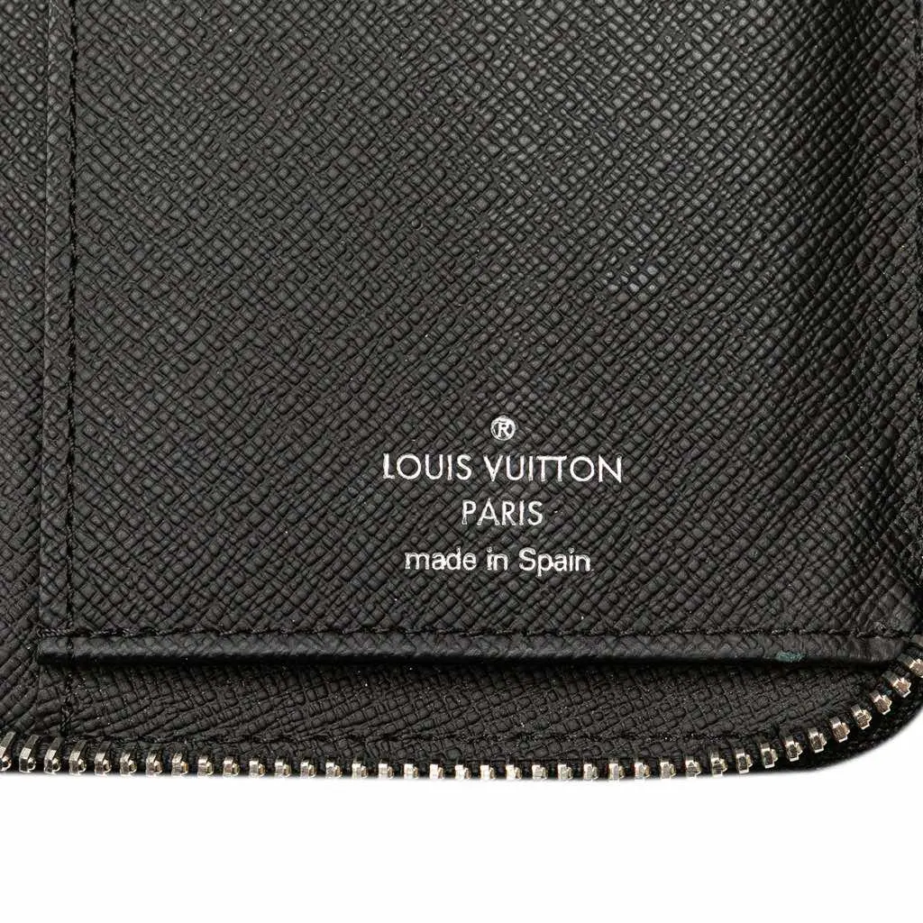 Louis Vuitton Taiga Zippy Vertical Long Wallet Black Leather Good - Box View