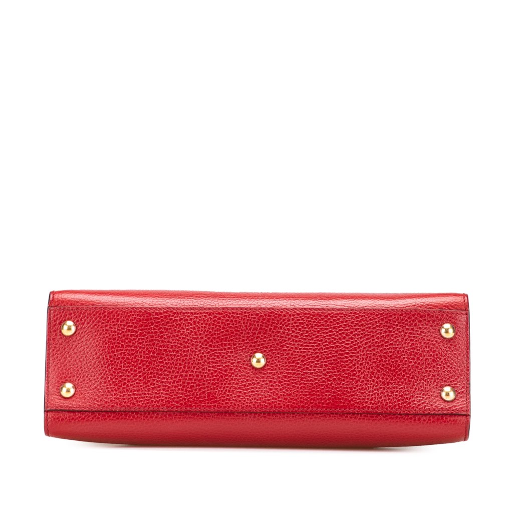 Gucci Medium Tricolor Pebbled Calfskin Soho Convertible Top Handle Bag - Image 6