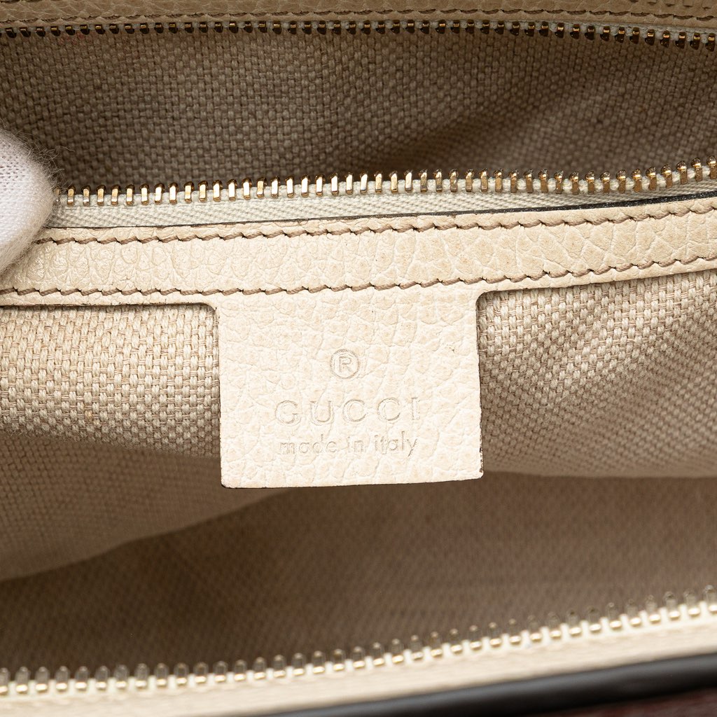 Gucci Medium Tricolor Pebbled Calfskin Soho Convertible Top Handle Bag - Side view