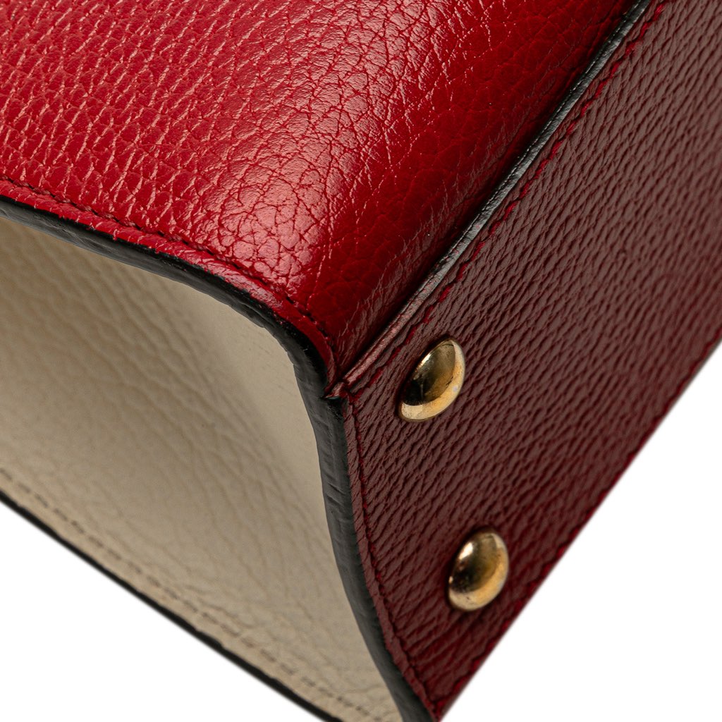 Gucci Medium Tricolor Pebbled Calfskin Soho Convertible Top Handle Bag - Image 10