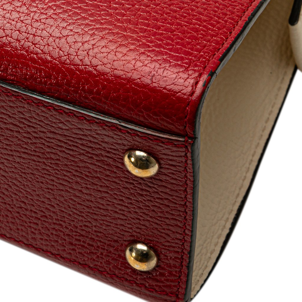 Gucci Medium Tricolor Pebbled Calfskin Soho Convertible Top Handle Bag - Image 11