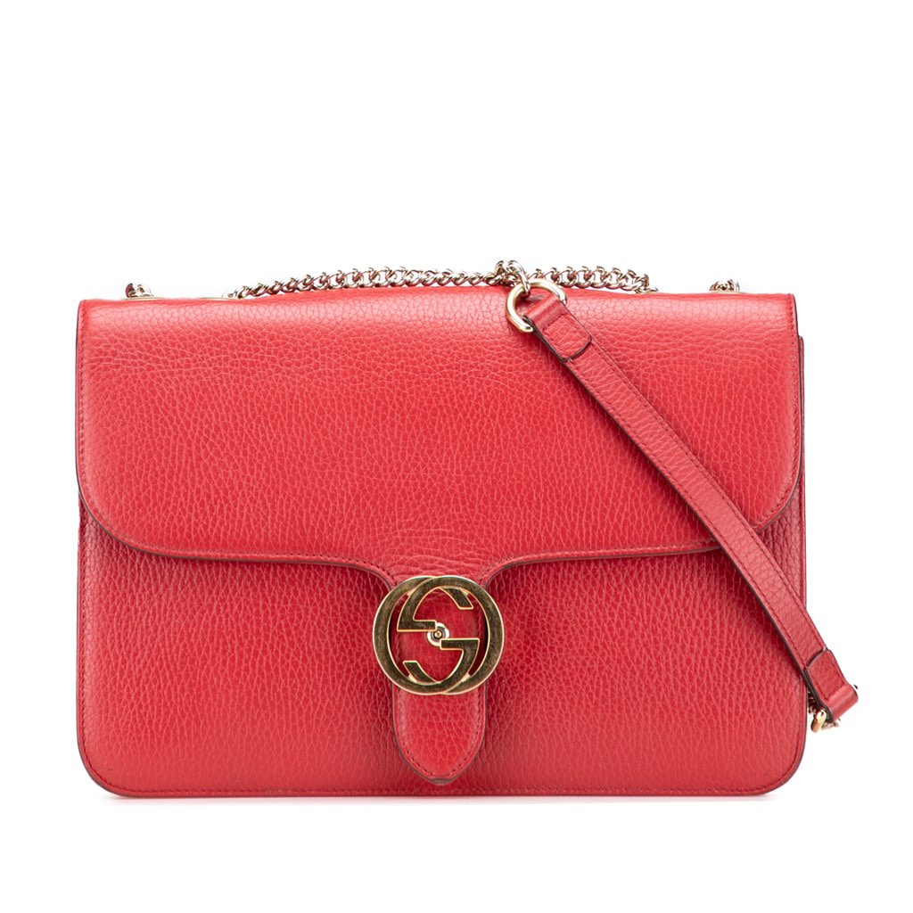 Gucci Medium Dollar Calfskin Interlocking G Crossbody