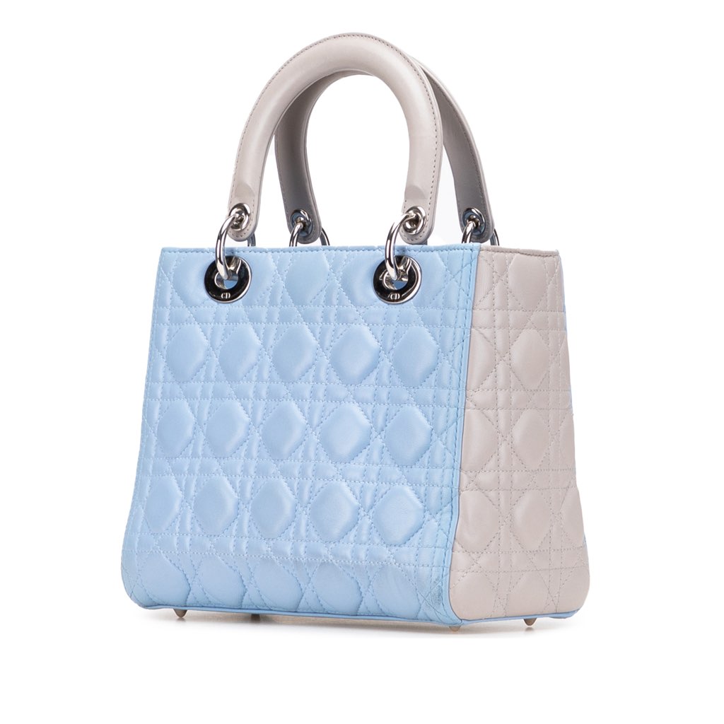 Dior Medium Bicolor Lambskin Cannage Lady Dior - 2