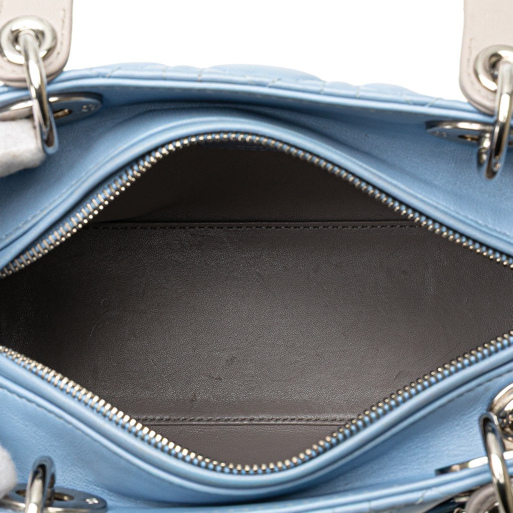 Dior Medium Bicolor Lambskin Cannage Lady Dior - 4