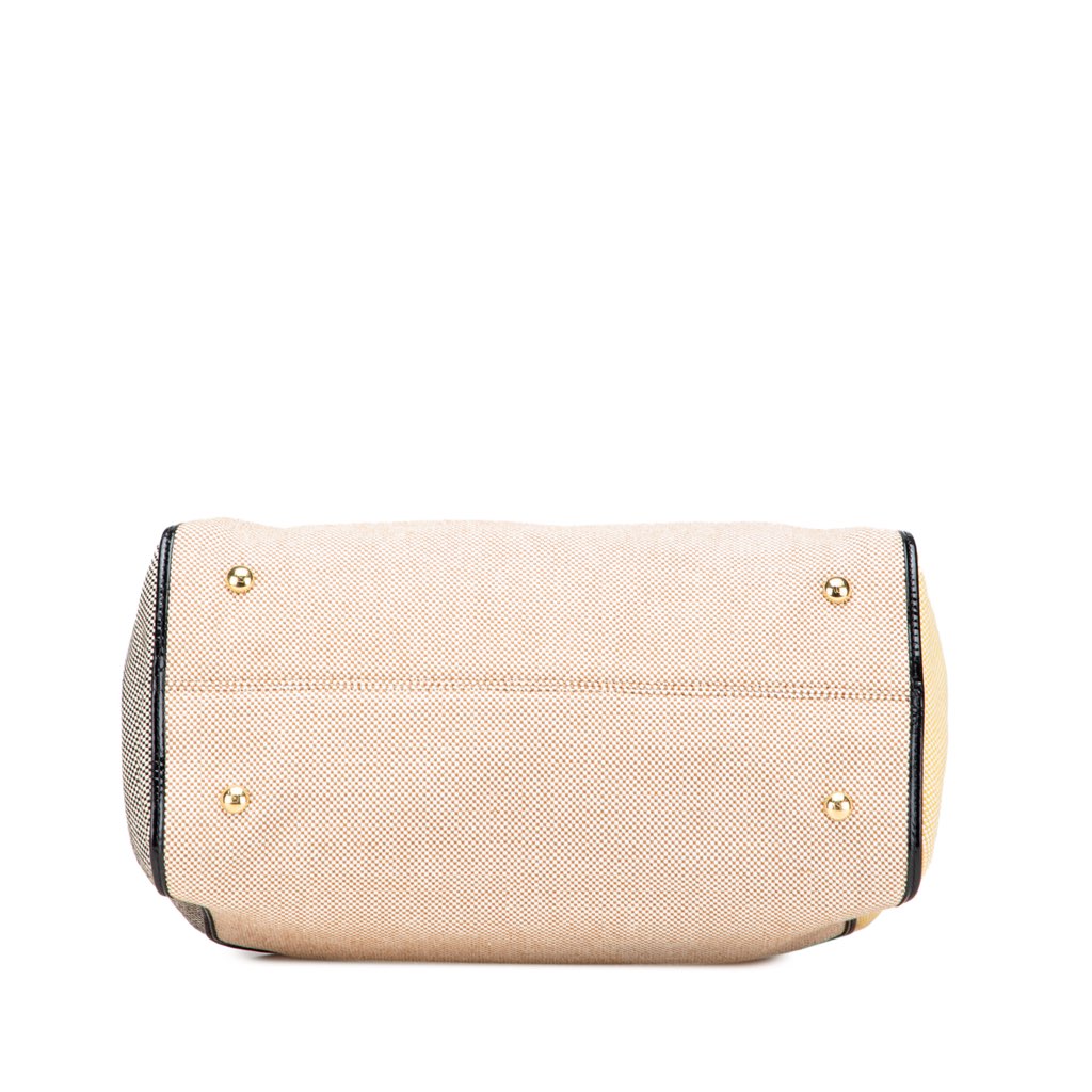 Fendi Canvas Colorblock Chameleon Satchel - 3