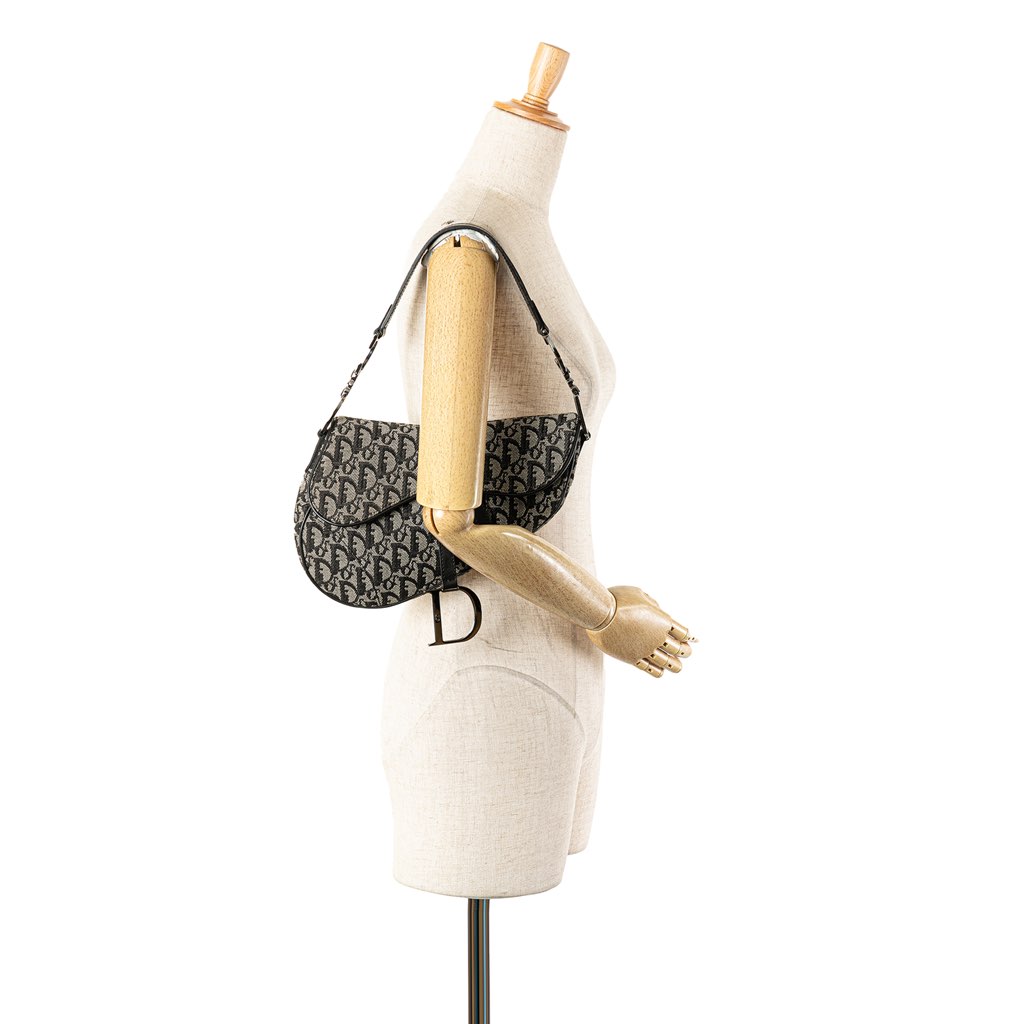 Dior Diorissimo Canvas Saddle Bag - Image 13