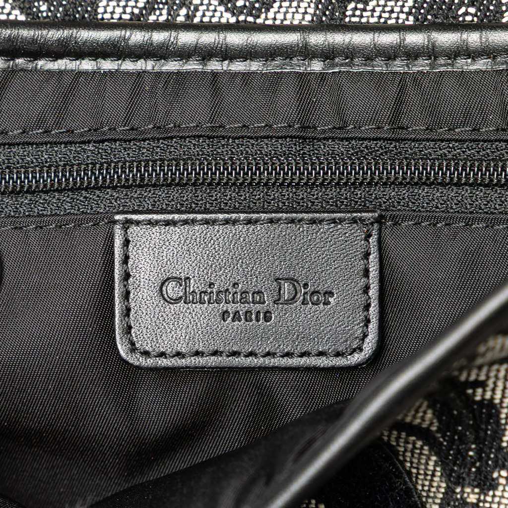 Dior Diorissimo Canvas Saddle Bag - Side view