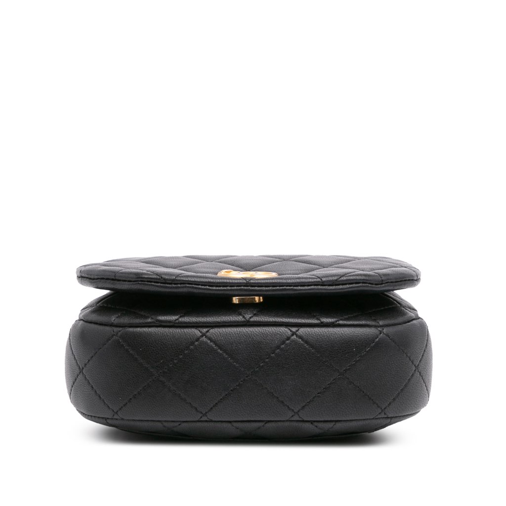 Chanel Mini Quilted Calfskin Coco Mail Clutch with Chain - Image 6