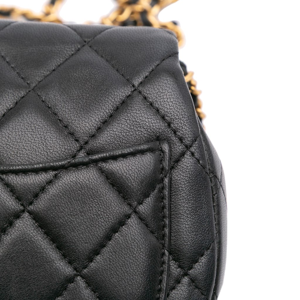 Chanel Mini Quilted Calfskin Coco Mail Clutch with Chain - Image 10
