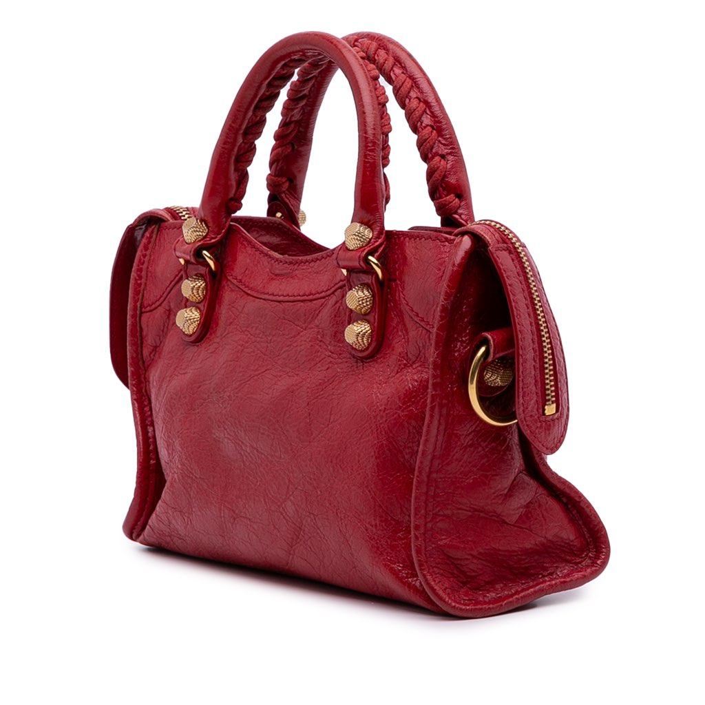 Balenciaga Mini Lambskin Motocross City Giant 21 Satchel - 2