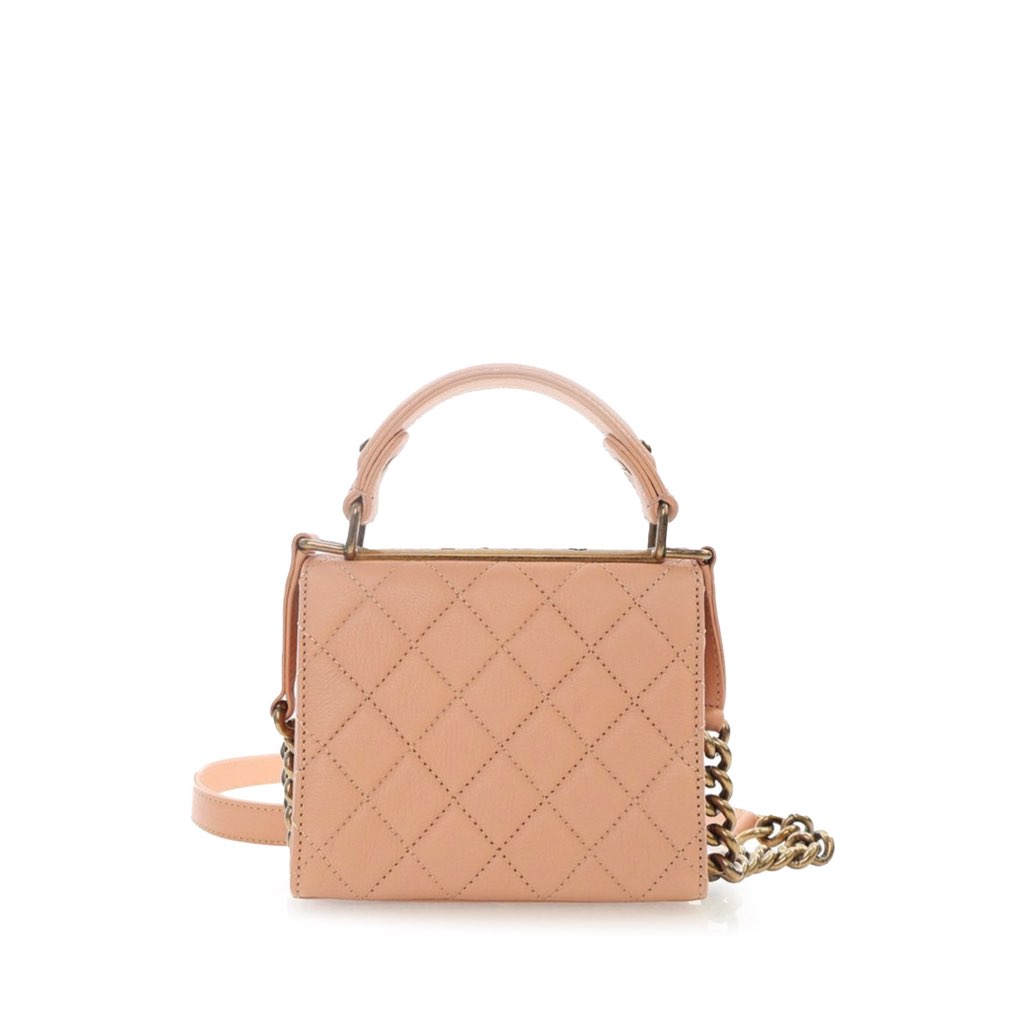 Chanel Small Quilted Goatskin Rita Top Handle Flap - 2