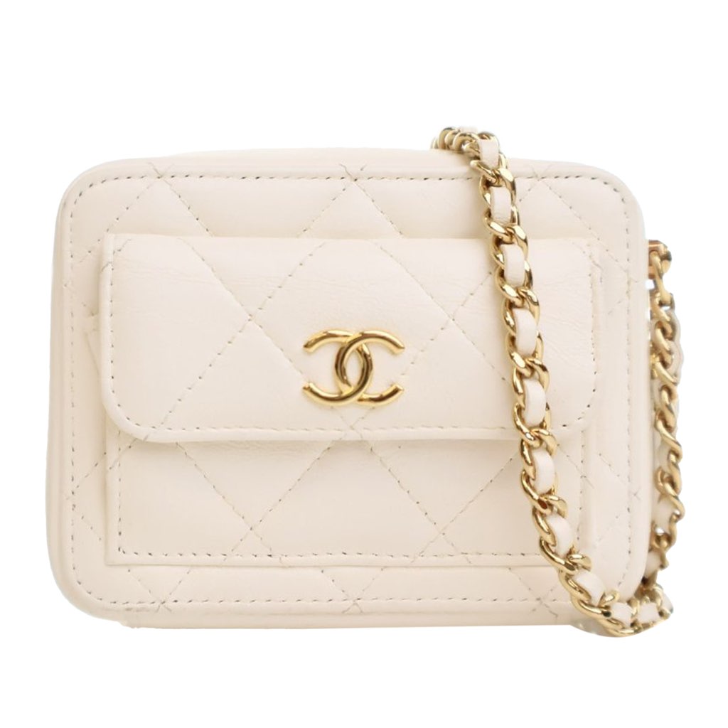 Chanel Mini Quilted Lambskin CC Vanity Case