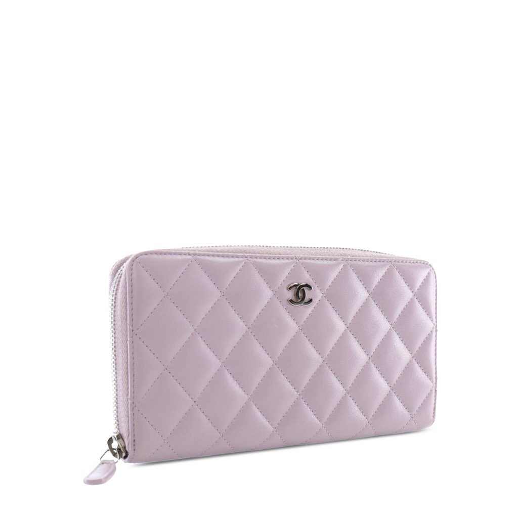 Chanel Quilted Lambskin Classic Long Zip Wallet - 2