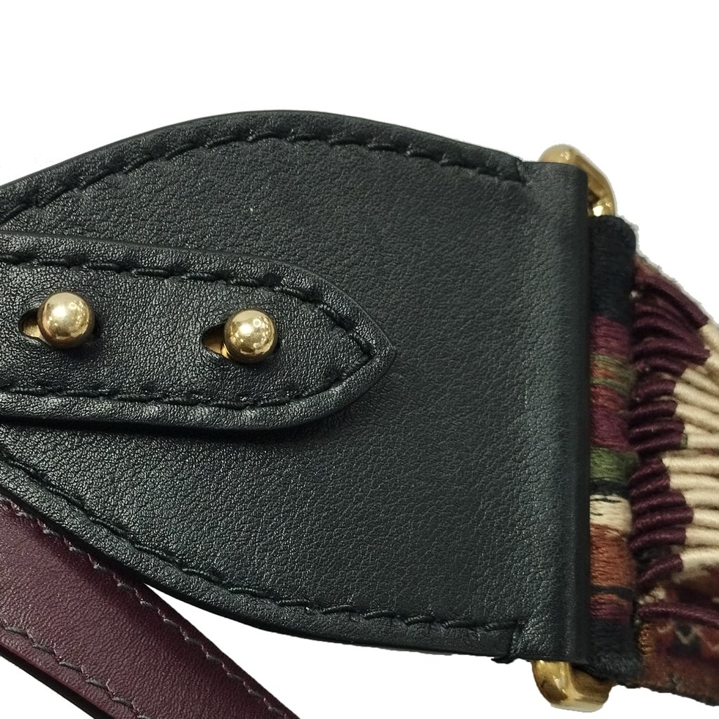Dior Embroidered Canvas Bohemian Fringe Strap - 2