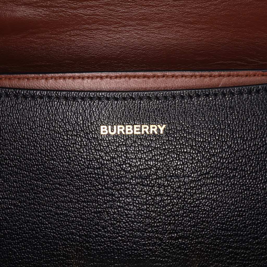 Burberry Small Goatskin Trimmed House Check Canvas D Ring Crossbody - 5