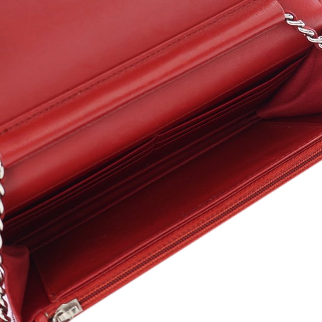 Chanel Embossed Lambskin Camellia Wallet On Chain - 5