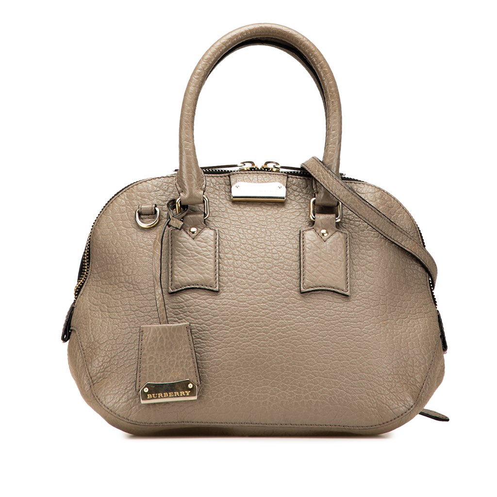 Burberry Small Grained Calfskin Heritage Orchard Bowling Bag