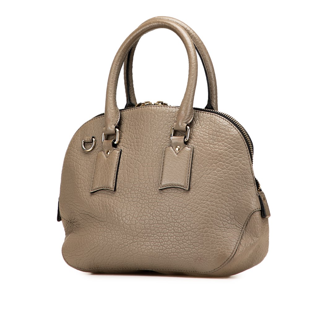 Burberry Small Grained Calfskin Heritage Orchard Bowling Bag - Back view