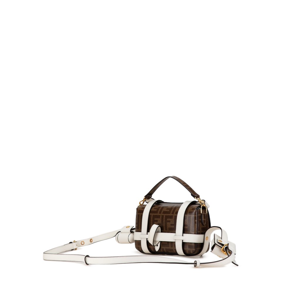 Fendi Mini Zucca Glazed Fabric Cage Baguette Satchel - 2
